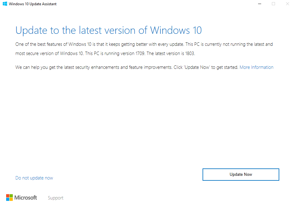 Microsoft Windows 10 April 2018 Update